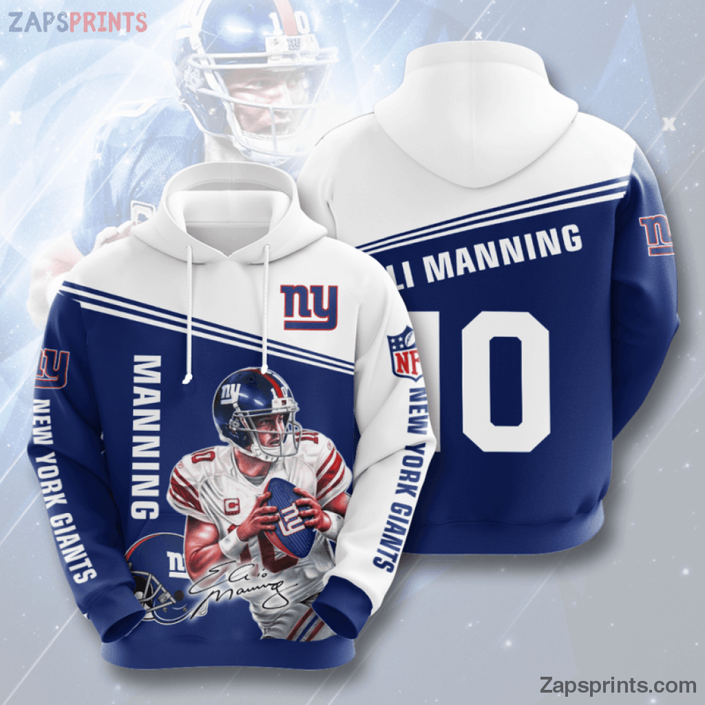 New York Giants Maning And Red 3D Hoodie Gift For Fan Football Lovers