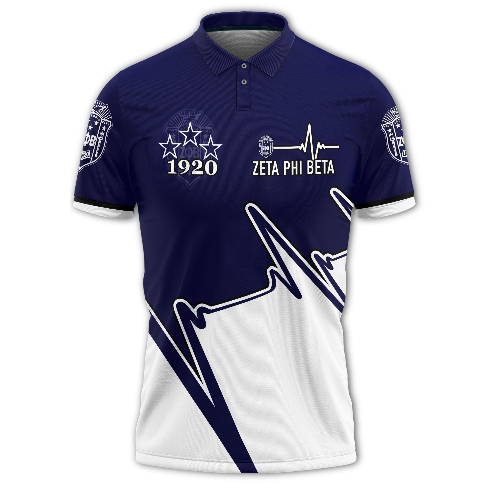 Sorority Polo – Personalized Heartbeat Zeta Phi Beta Polo Shirt