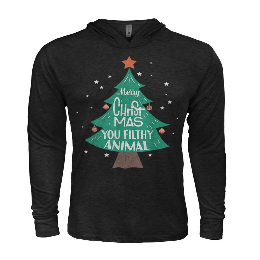 Merry Christmas You Filthy Animal Hoodie
