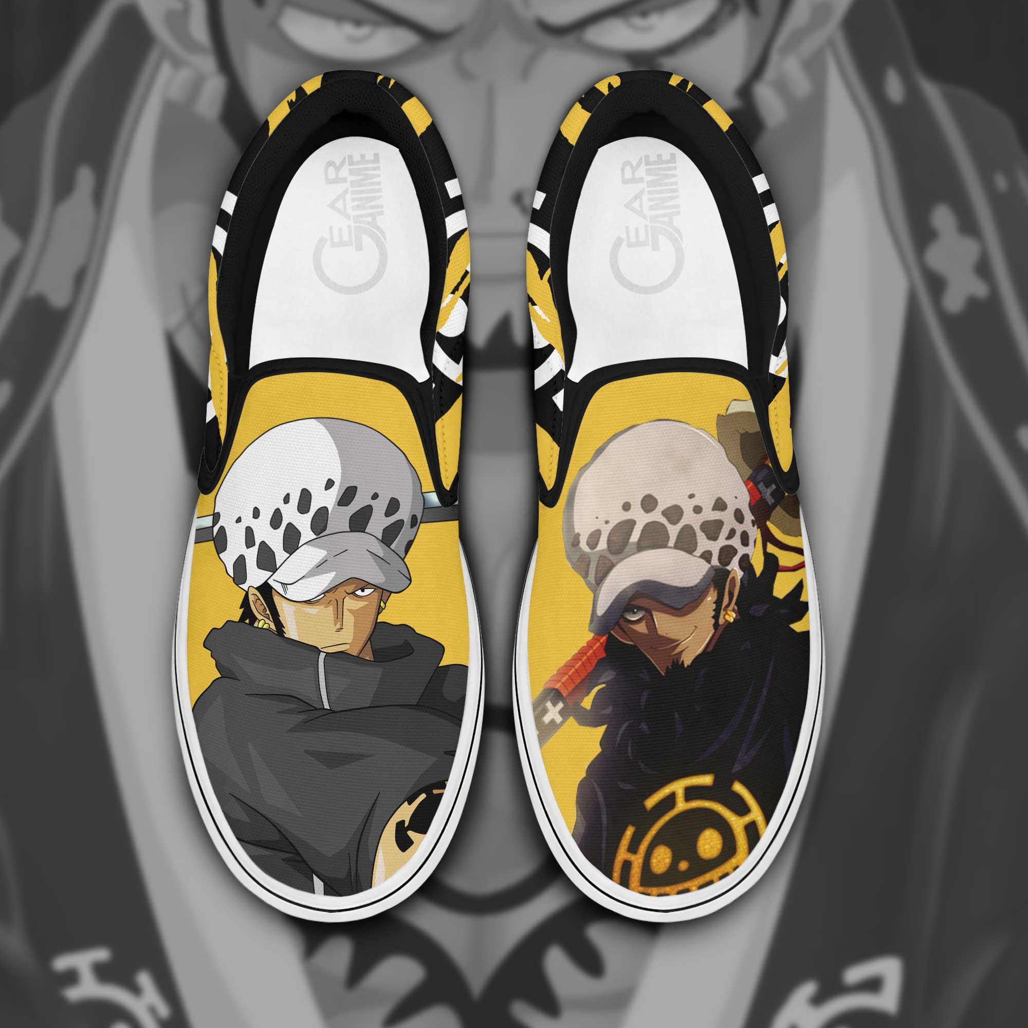 Trafalgar D Law Slip On Sneakers One Piece Custom Anime Shoes Unisex Men Women