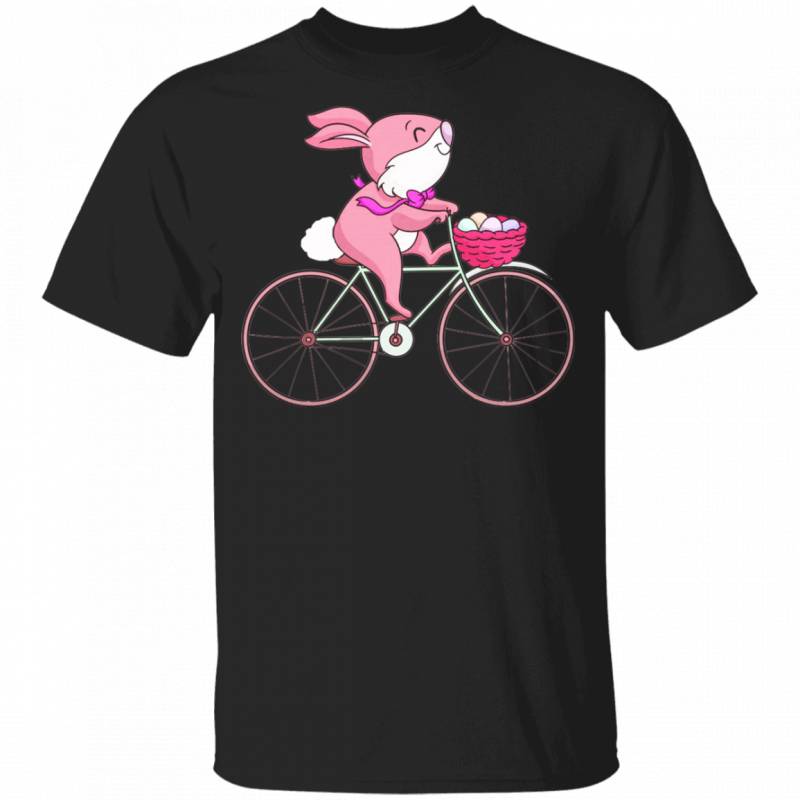 Bunny Riding Bicycle Easter Eggs Funny Easter Gifts Youth T-Shirt