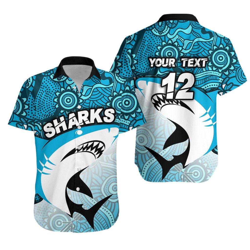 Sharks Aboriginal Hawaiian Shirt Sea Wave Style Th12