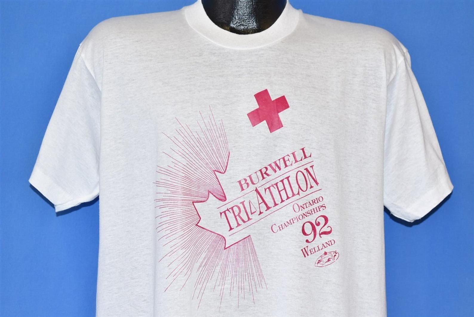 90S Burwell Triathlon Ontario Championships 1992 Medical T-Shirt