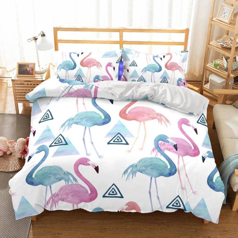 Animal Pink Flamingo Bedding Sets Duvet Cover Set 3d Bedding Bedroom