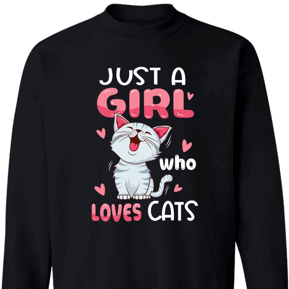 Just A Girl Who Loves Cats Sweatshirt – Trending Personalized