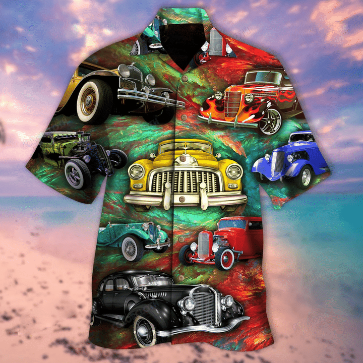 Old Man Ride Hot Rod Hawaii Aloha Shirt Ha82993