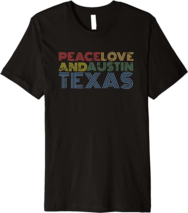 Austin Texas retro vintage peace love Premium T-Shirt