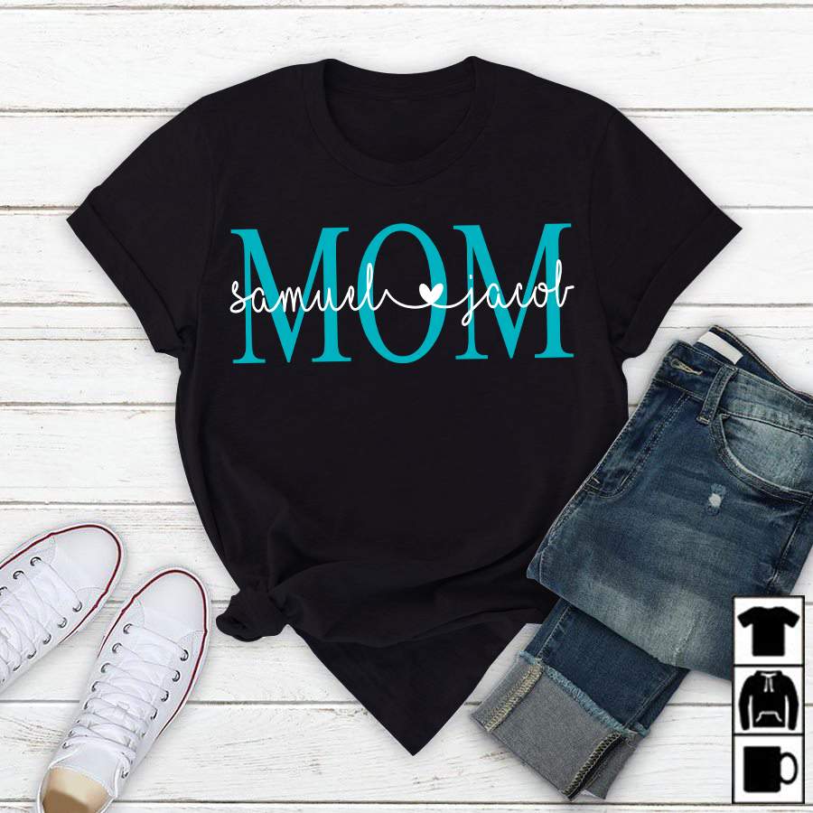 PAMAHEART PERSONALIZED MOM COLOR SHIRT, CUSTOM MOM COLOR SHIRT