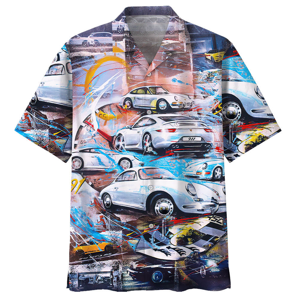 Racing Car Colorful Hawaii Shirt For Men Women Ha46366