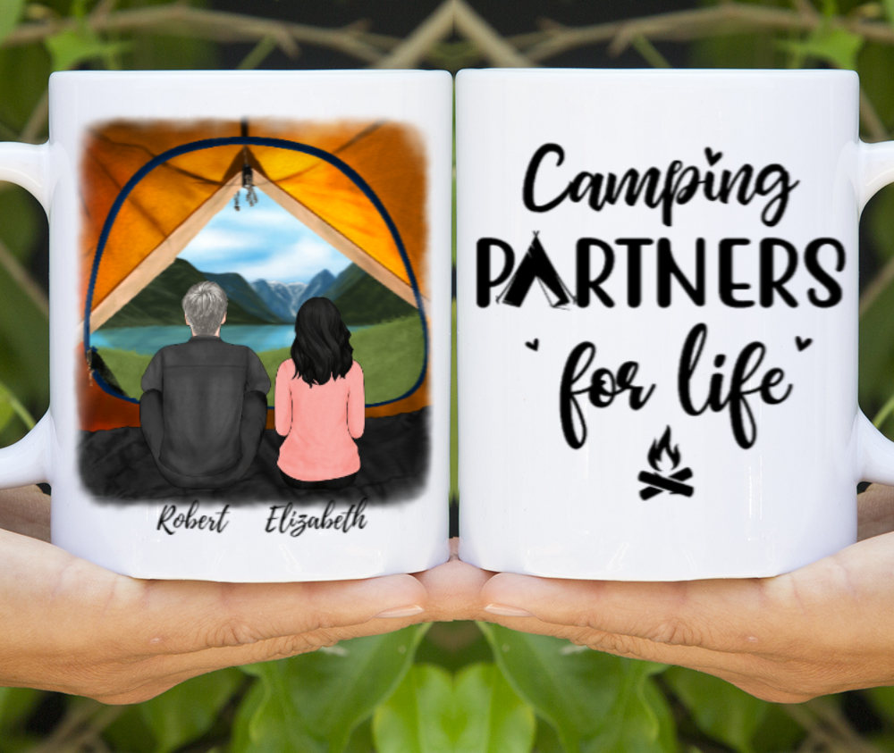 Custom Camping Partners View Mug Personalized Gift For Couple Best Friends