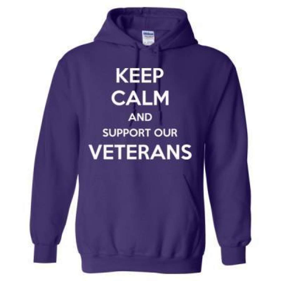 AGR Keep Calm And Support Our Veterans – Heavy Blend™ Hooded Sweatshirt