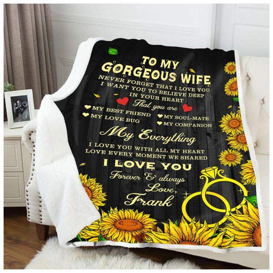 Frank Gift For Wife I Love You Forever And Always Blanket