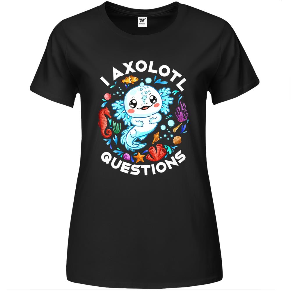 I Axolotl Questions Funny Saying Axolotl Lover Boy Girl Kids Premium Womens T Shirts