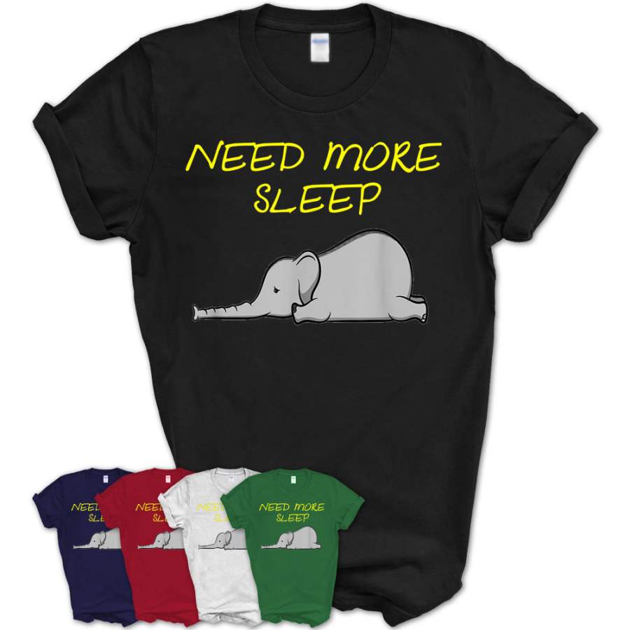 Funny Sleeping Elephant Pajama T-Shirt For Bedtime