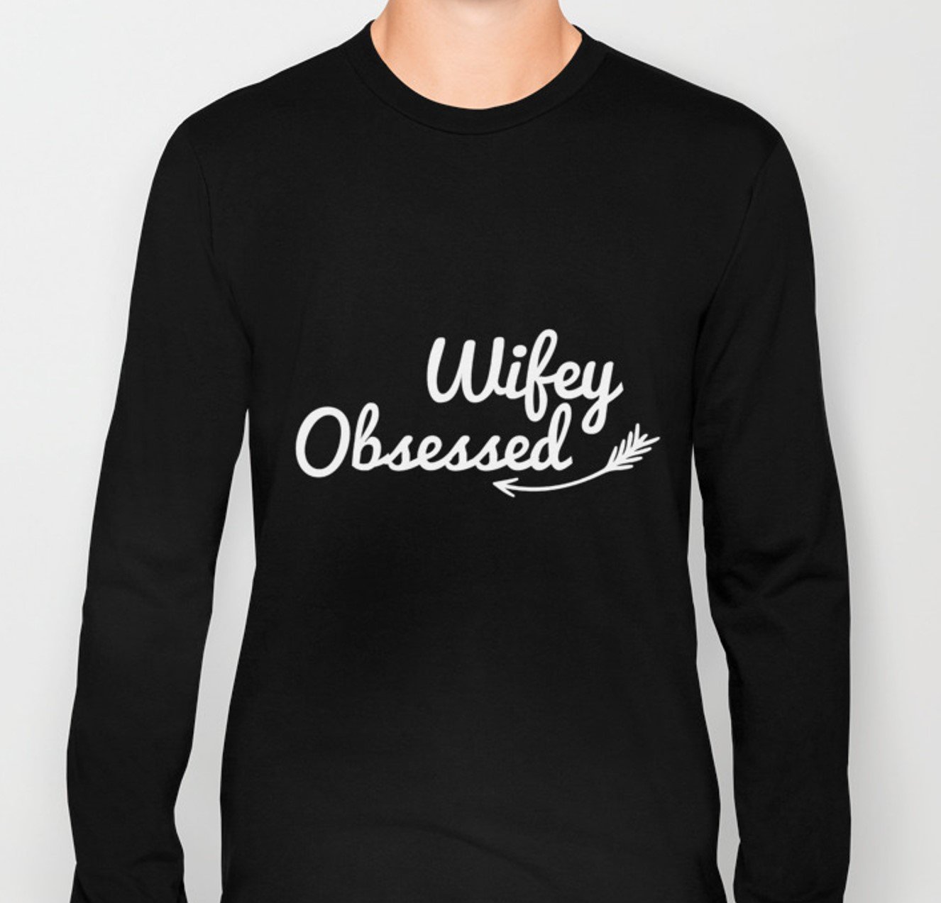 Wifey Obsessed Husband Couple Valentine Gift Standard/Premium T-Shirt Hoodie