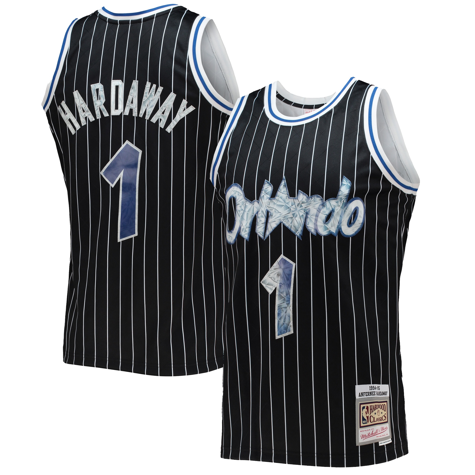 Penny Hardaway Orlando Magic Mitchell & Ness 1996/97 Hardwood Classics NBA 75th Anniversary Diamond Swingman Jersey – Black