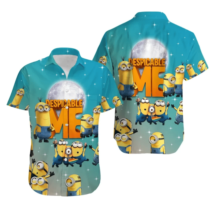 Minions Hawaii Shirt Despicable Me Moon Awesome Aloha Ha16463