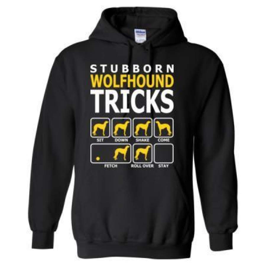 AGR Stubborn Wolfhound Dog Tricks – Heavy Blend™ Hooded Sweatshirt