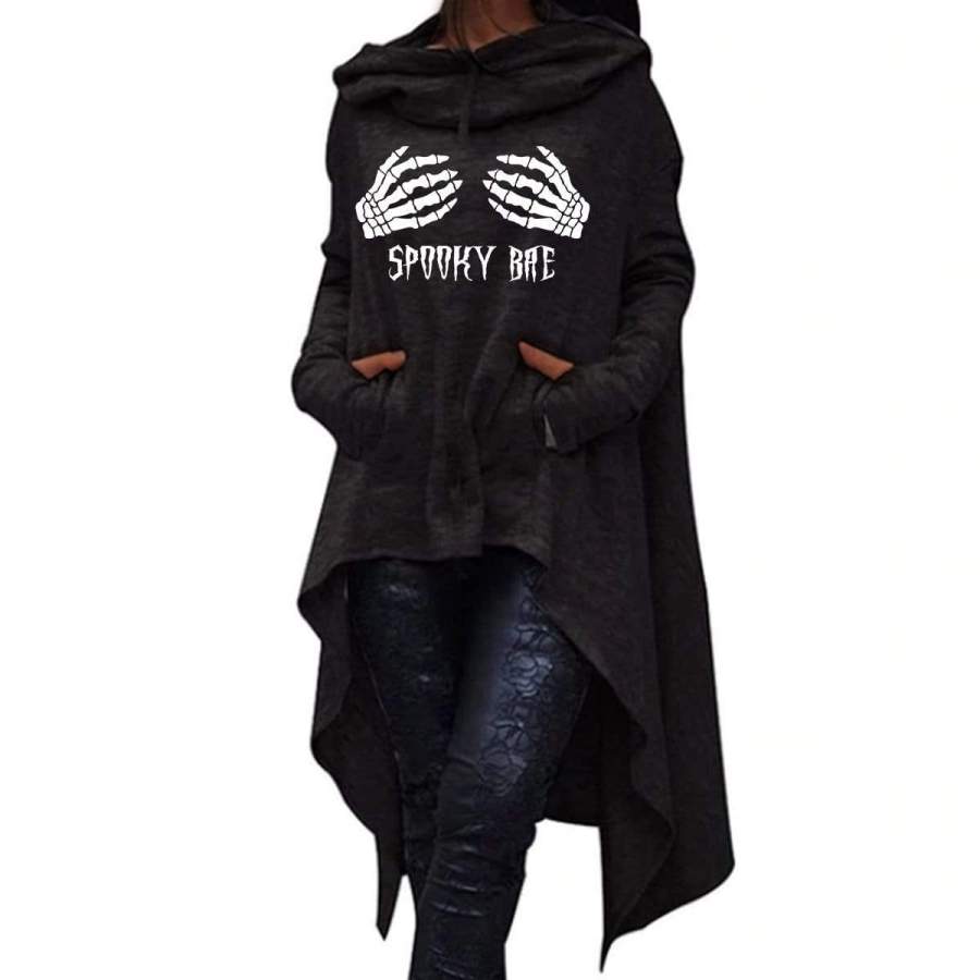 Skeleton Hands Long Hoodie