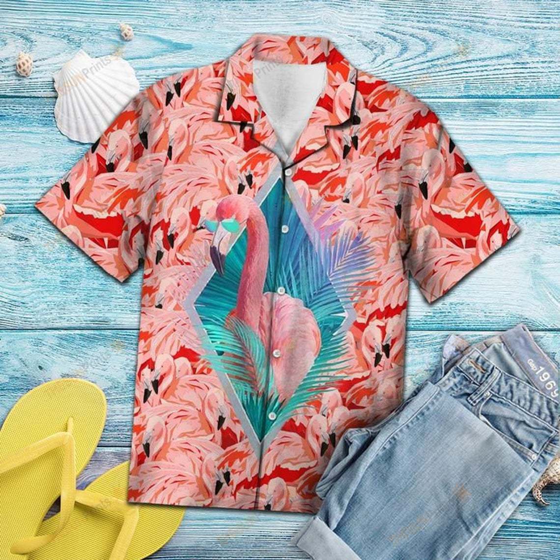 Flamingos Hawaiian Shirt 002078 Ha98169