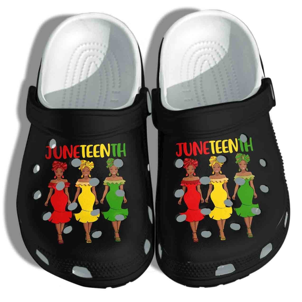 Juneteenth Melanin Custom Crocs Shoes Clogs - Black Women Beach Crocs ...