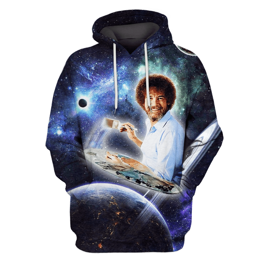 Bob Ross Painting Galaxy T-Shirts – Zip Hoodies Apparel