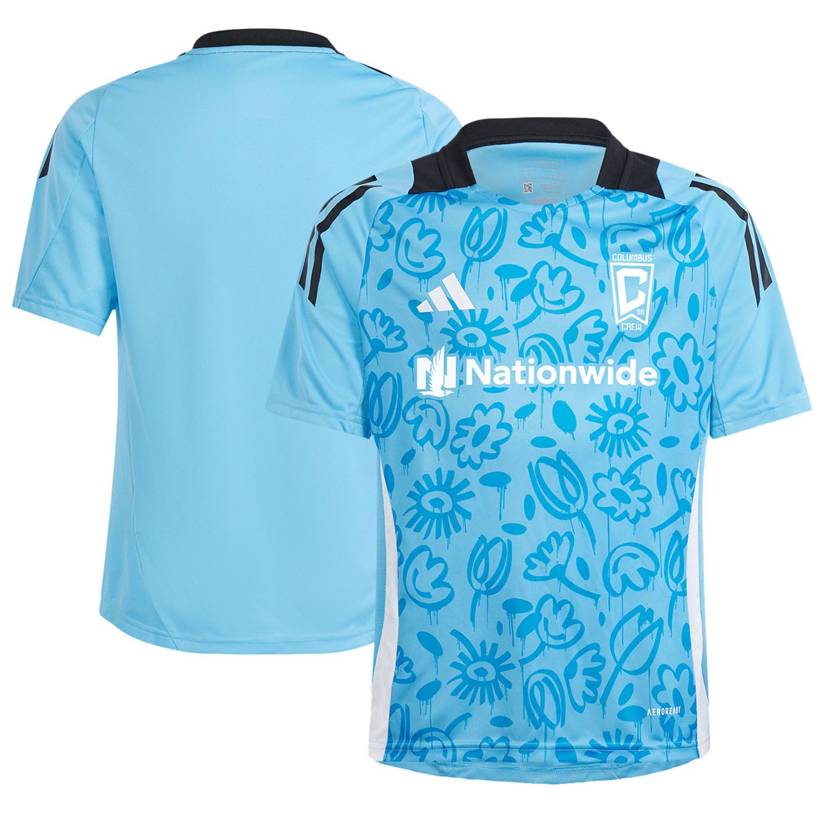 Columbus Crew Youth 2024 One Planet Pre-Match Top – Blue