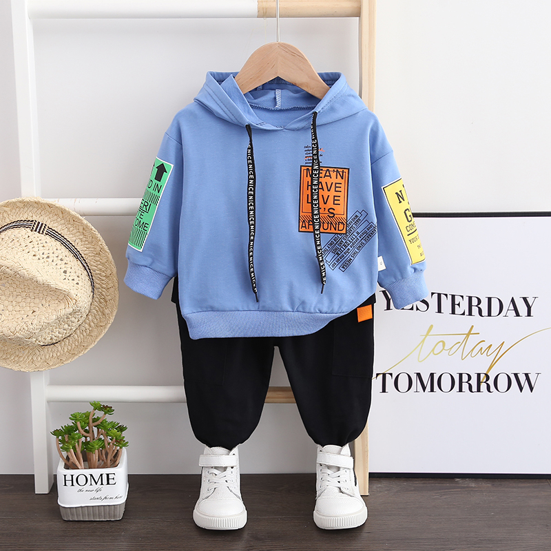 Toddler Boys Hooded Sweatshirt Clothing Set Fashion Baby Boy Casual Set Spring Autumn Boys Girls Clothes Casual Tracksuits alx