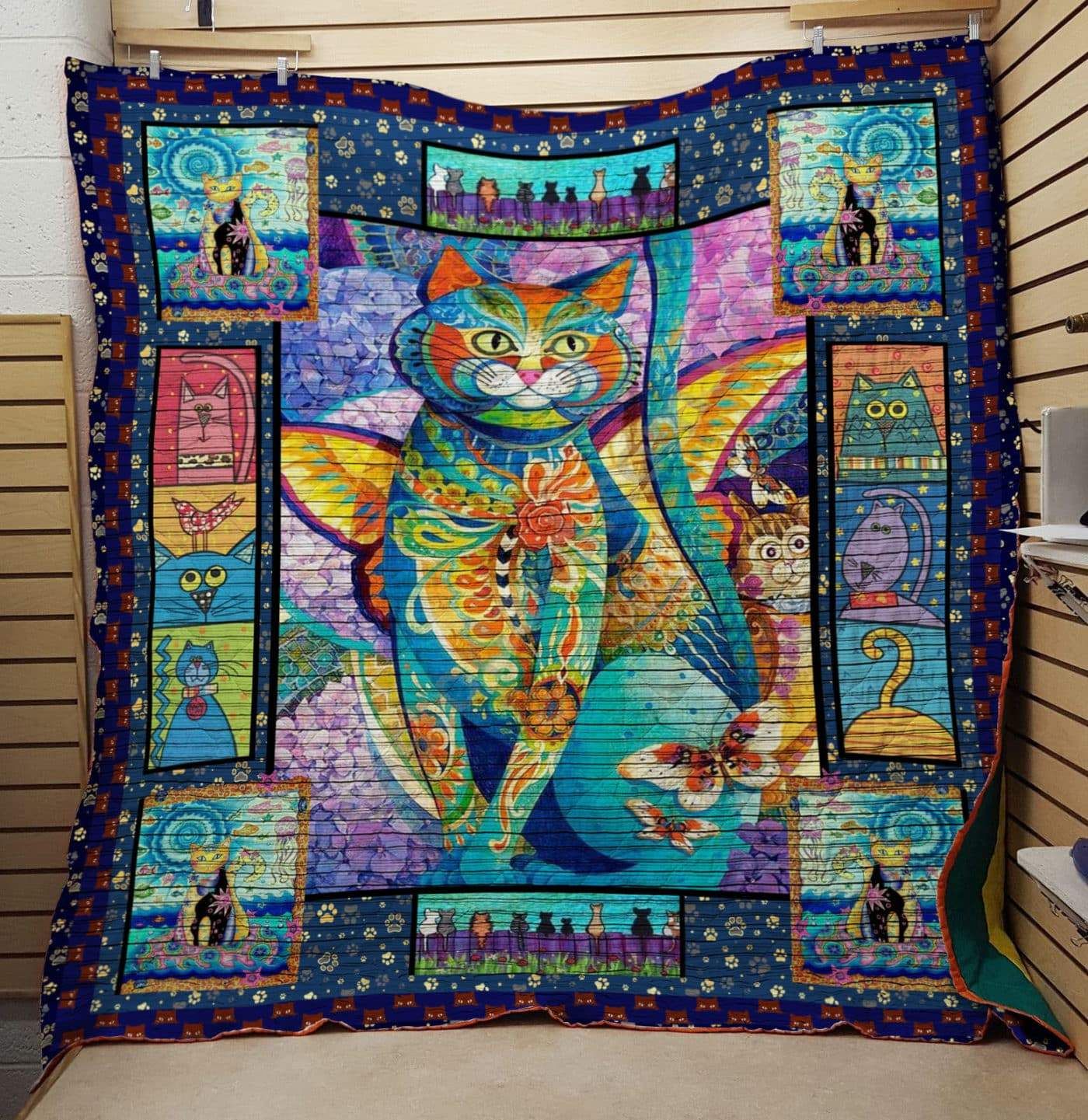 Beautiful cat 3D Quilt Blanket HGM43