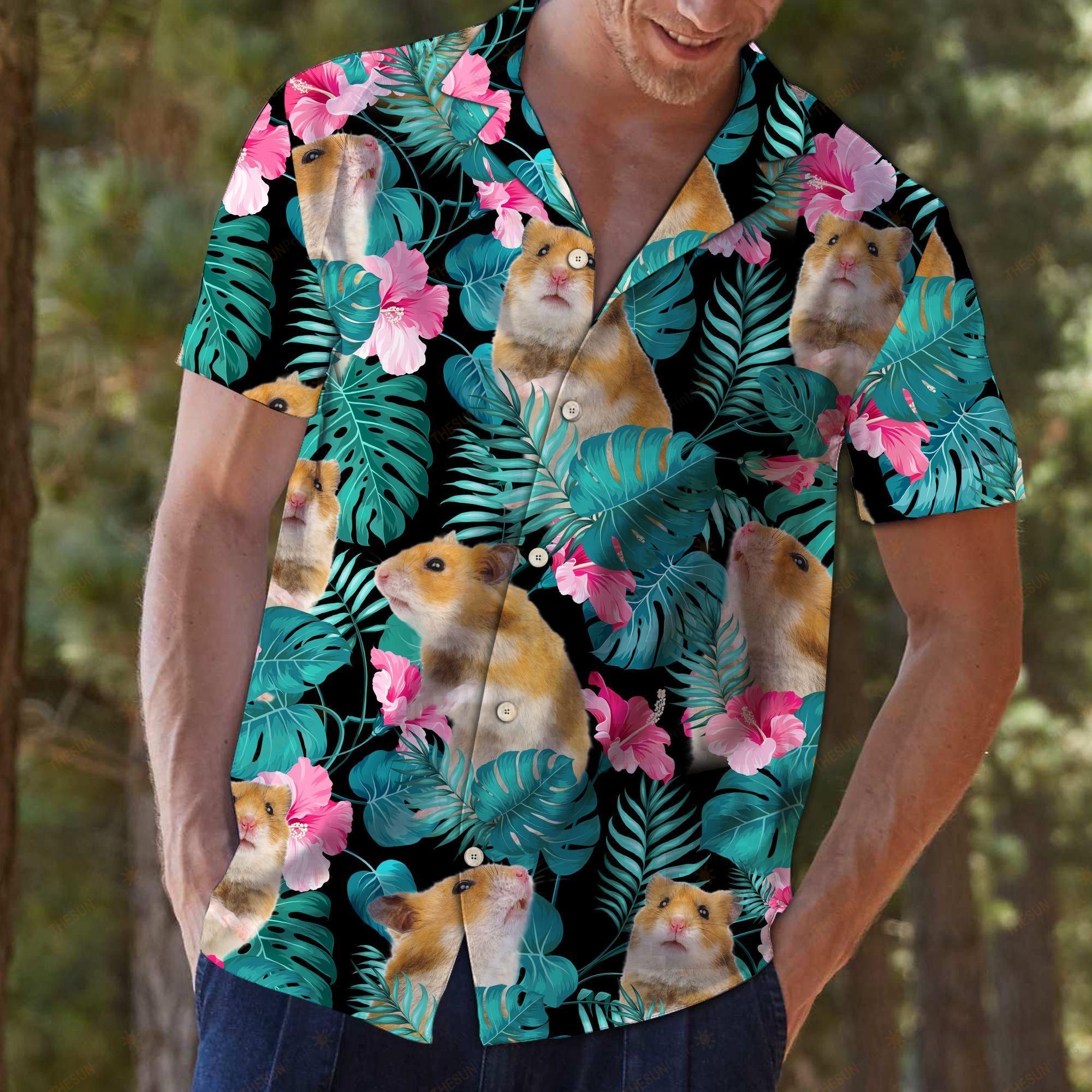 Hamsters Jungle Palm Hawaiian Shirt Ha59289