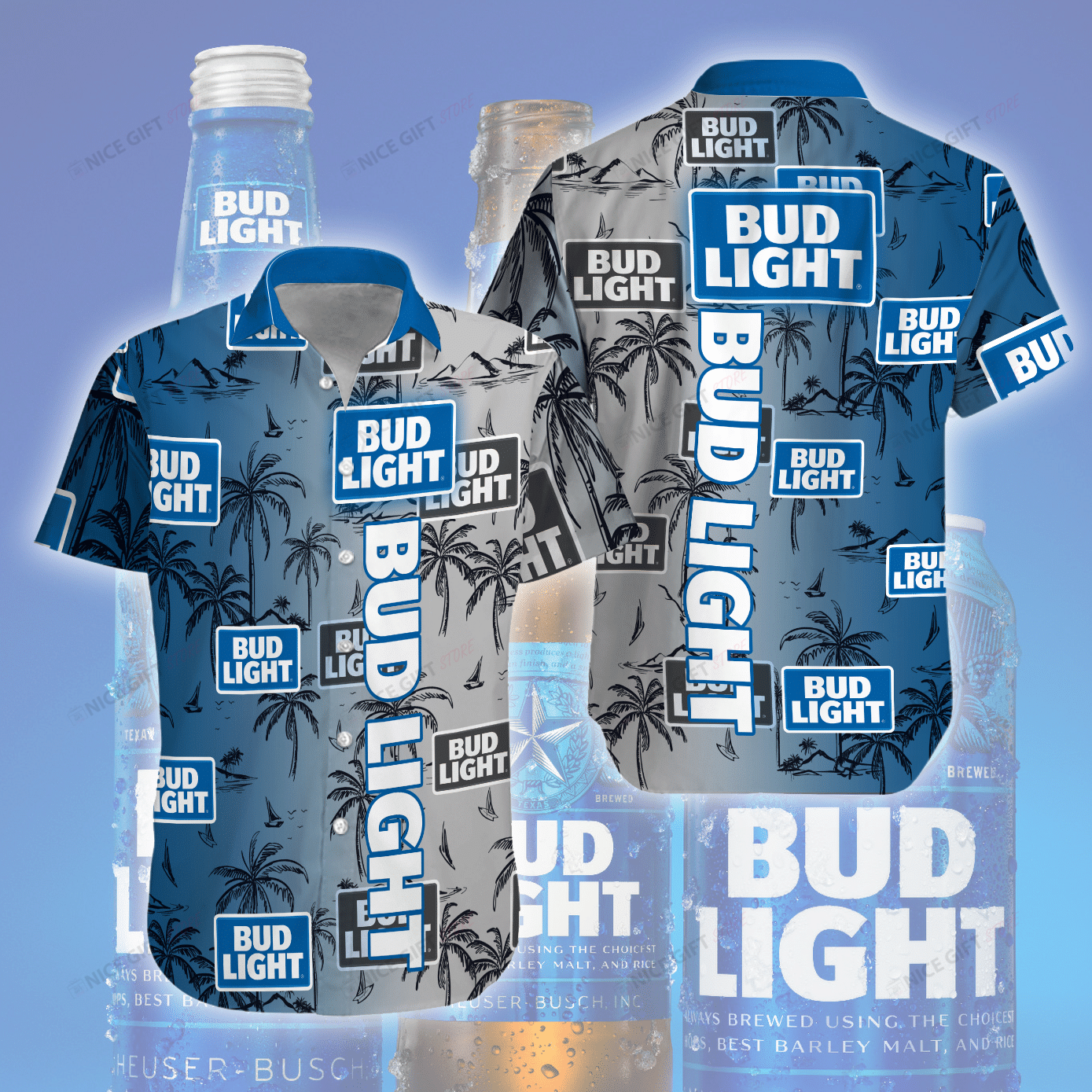 Bud Light Hawaiian Shirt 3Hs-N7T9