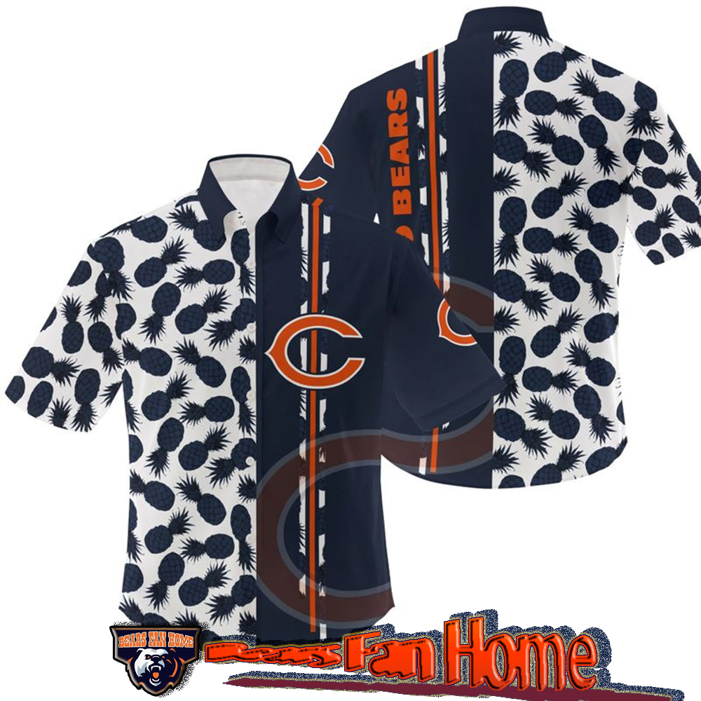 Chicago Bears Hawaiian Shirt 1 Line Graphic