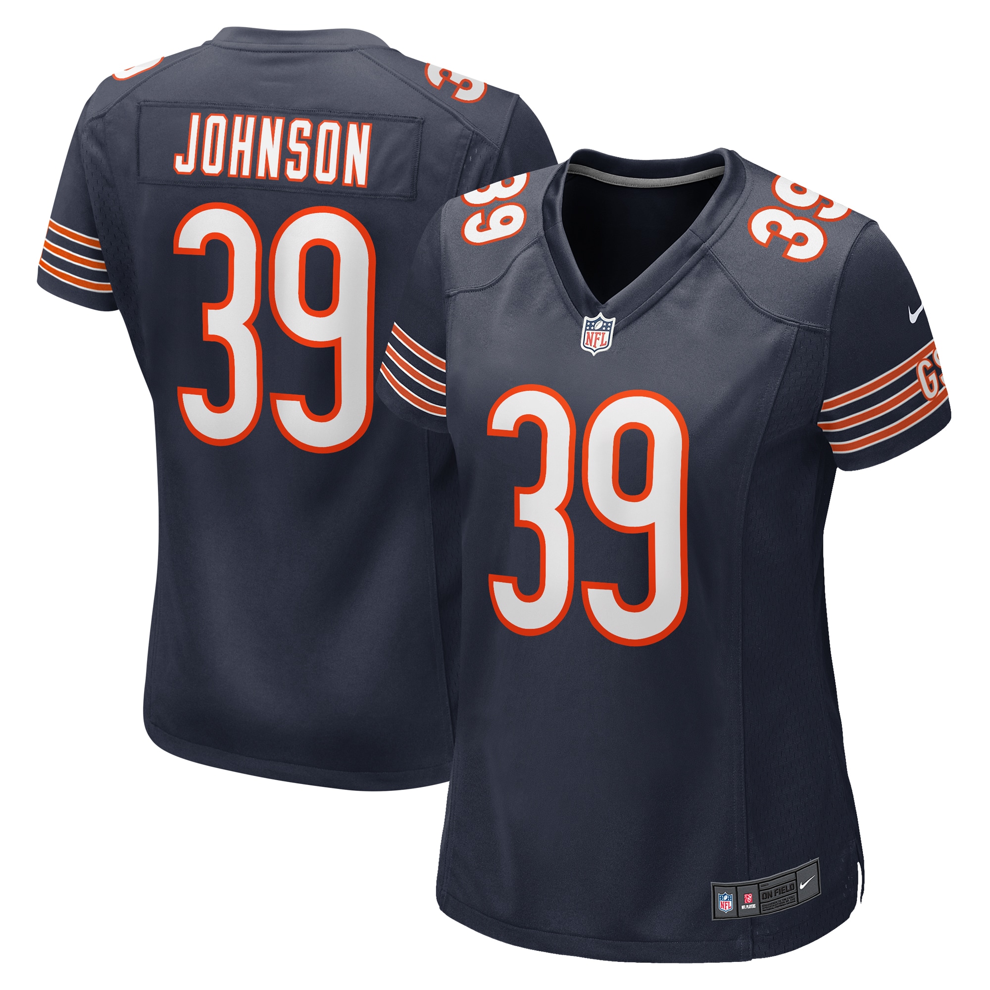 Women’s Chicago Bears Quindell Johnson  Navy Team Game Jersey