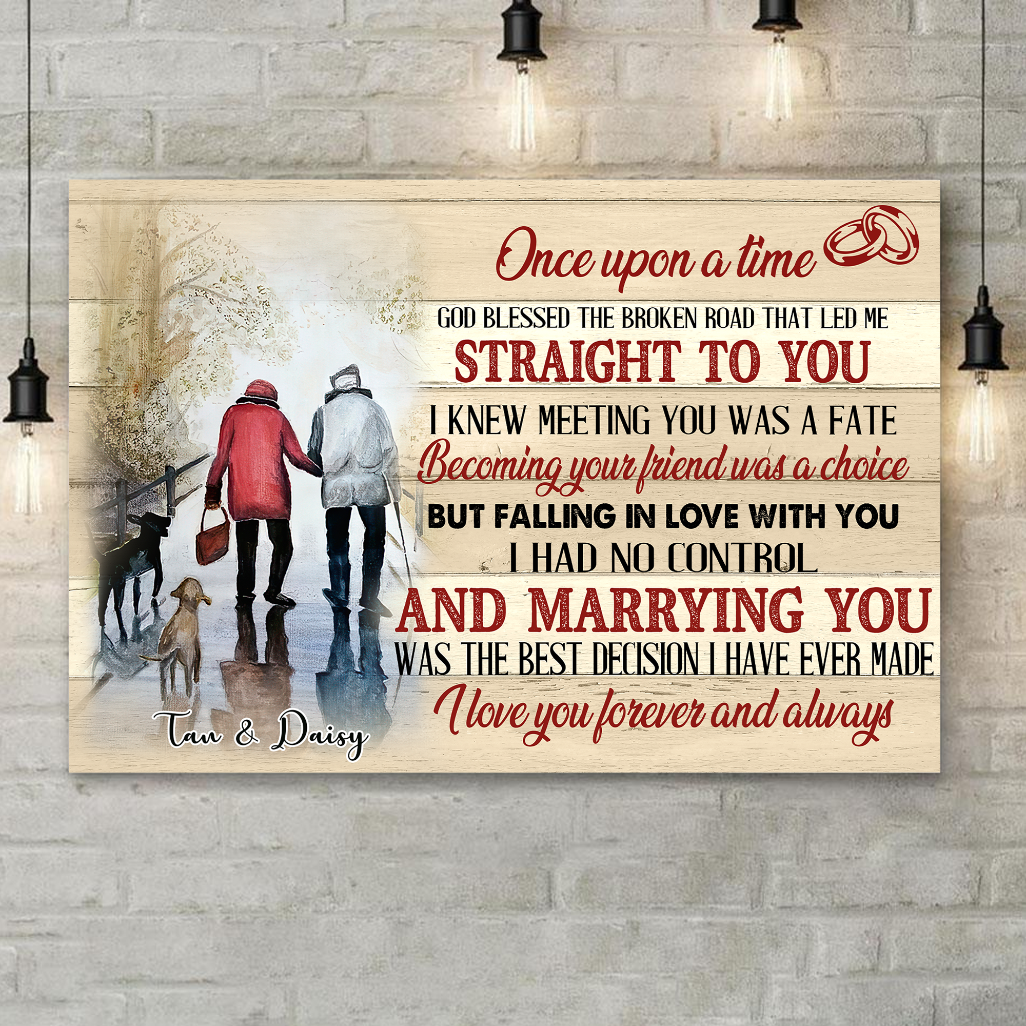 Marrying You Was The Best Decision Customized Canvas Poster, Best Gifts For Old Couple