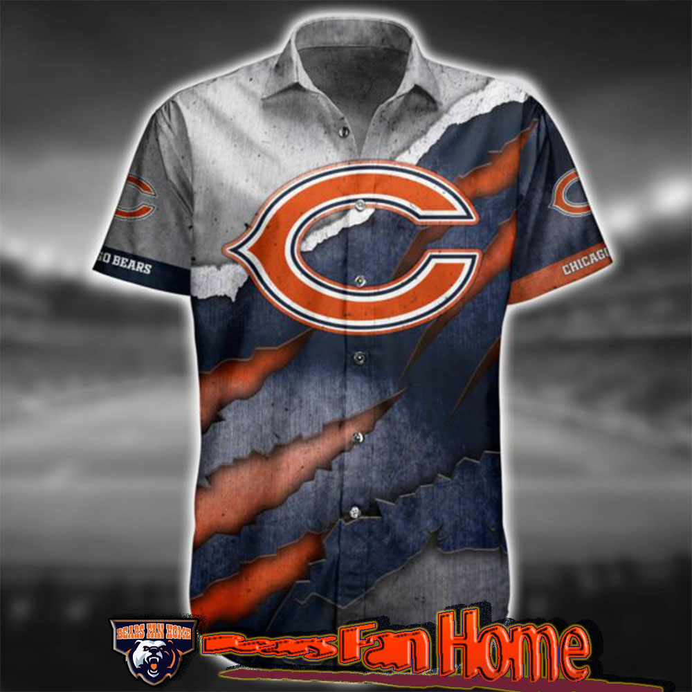 Nfl Chicago Bears Hawaiian Shirt 3 Line Graphics