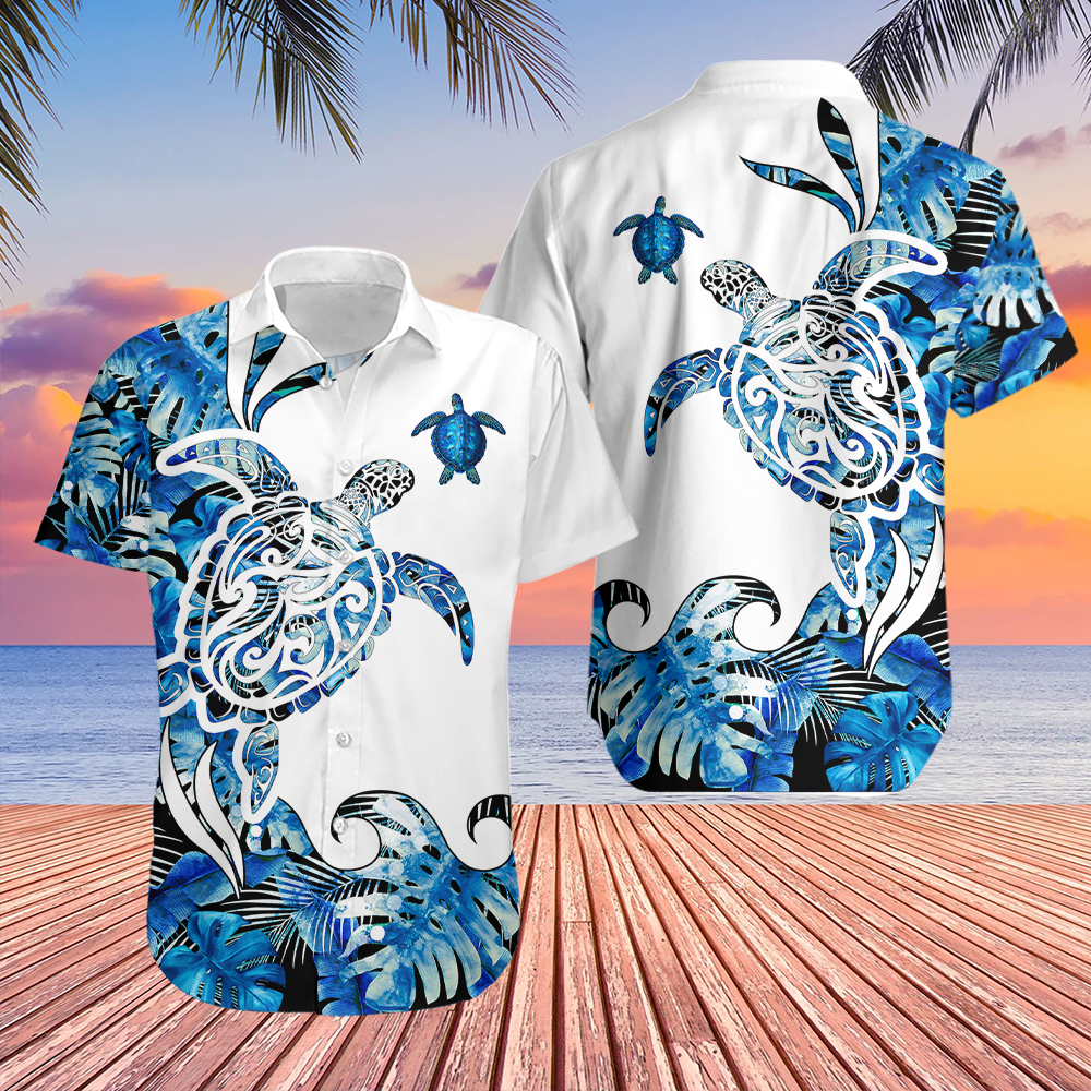 Hawaiian Turtle Tropical Aloha Shirts For Men Women Ha6353