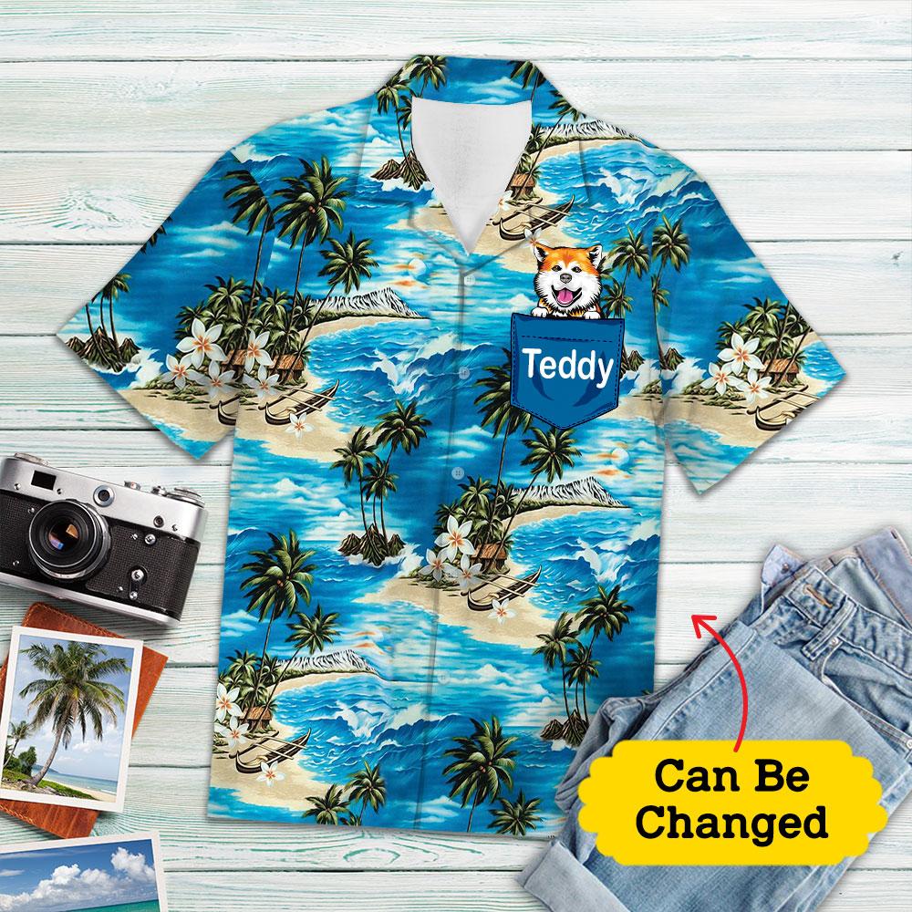 Summer Beach Pocket Custom Dog Hawaii Shirt Ha93057