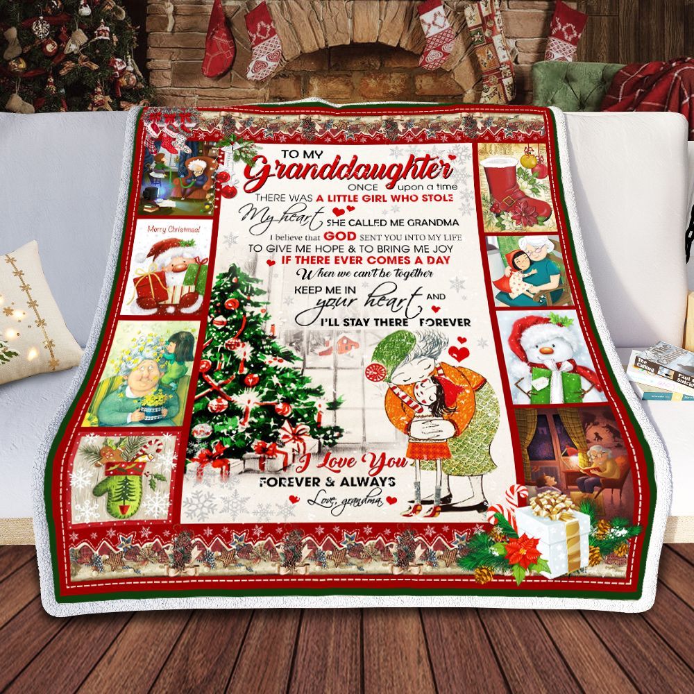 To My Granddaughter Christmas Sofa Throw Blanket