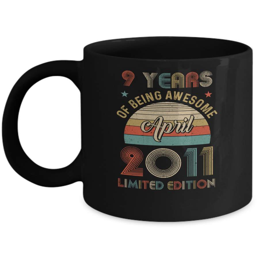 Vintage April 2011 Limited Edition 9th Birthday Gifts Mug