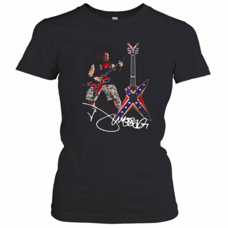 Dimebag Darrell Costume Playing Guitar Signatures Women's T-Shirt