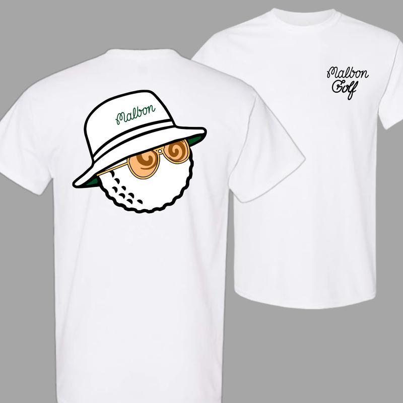 Malbon Golf Buckets S Thompson Shortsleeve TShirt 2-Sided Classic Cotton Unisex Tee, Trendy Graphic Golf Shirt for Men and Women, Graphic Tees