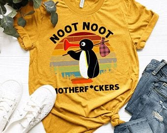 Pingu Noot Noot Motherfu***rs ,bella Canvas T-shirt,noot Noot Pingu Shirt,funny Meme Gift T-shirt,penguin Lovers,noot Noot Penguin T-shirt 1796