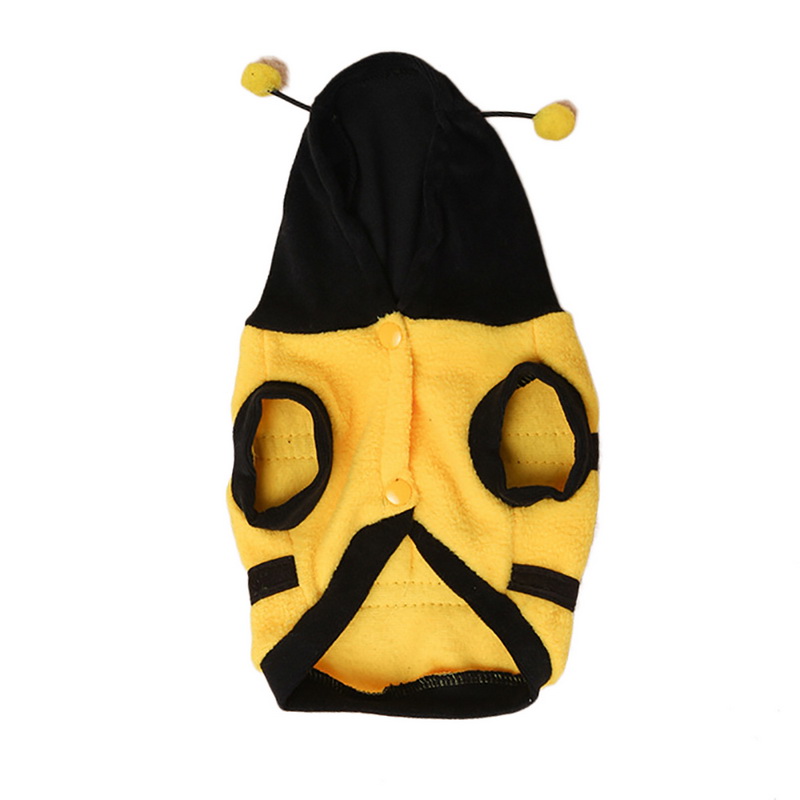 Pet Dog Apparel Coat Hoodie Costume Outfit Puppy Bumble Bee Warm Dog Cat Clothing Cosplay Dress Coat Pet Clothes For Small Dogs alx