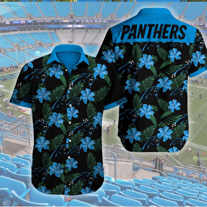 Carolina Panthers Tropical Pattern- Hawaii Shirt-Hao0035