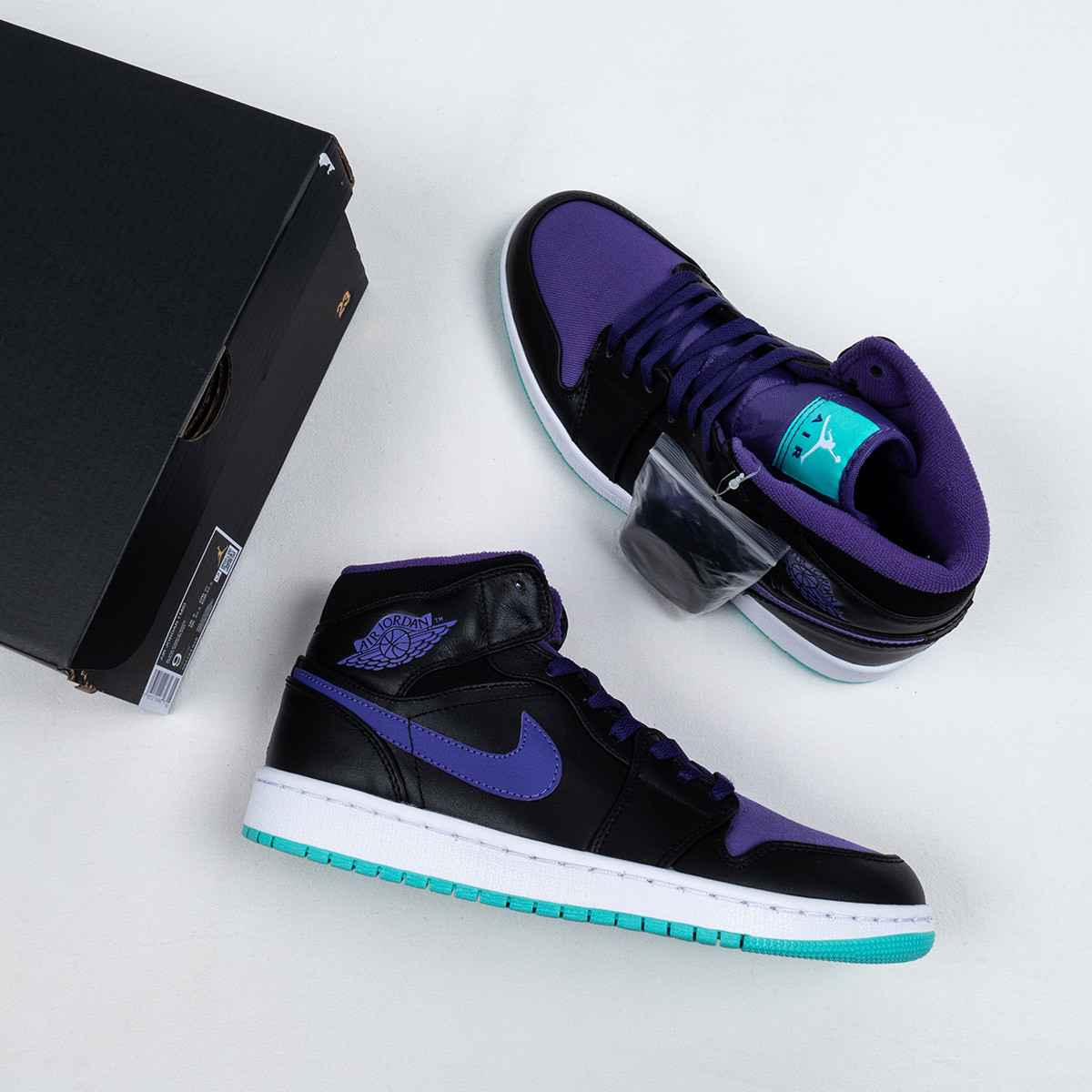 JD 1 Mid BlackBlack-Grape Ice-New Emerald 5341680