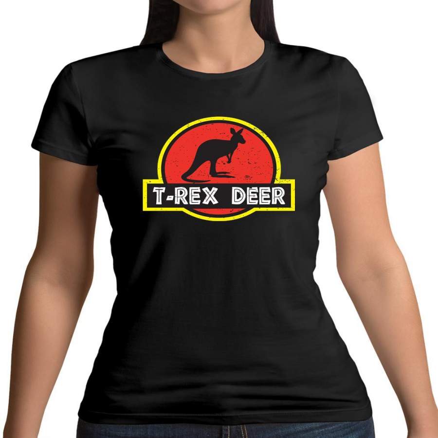 T-Rex Deer Womens T-Shirt