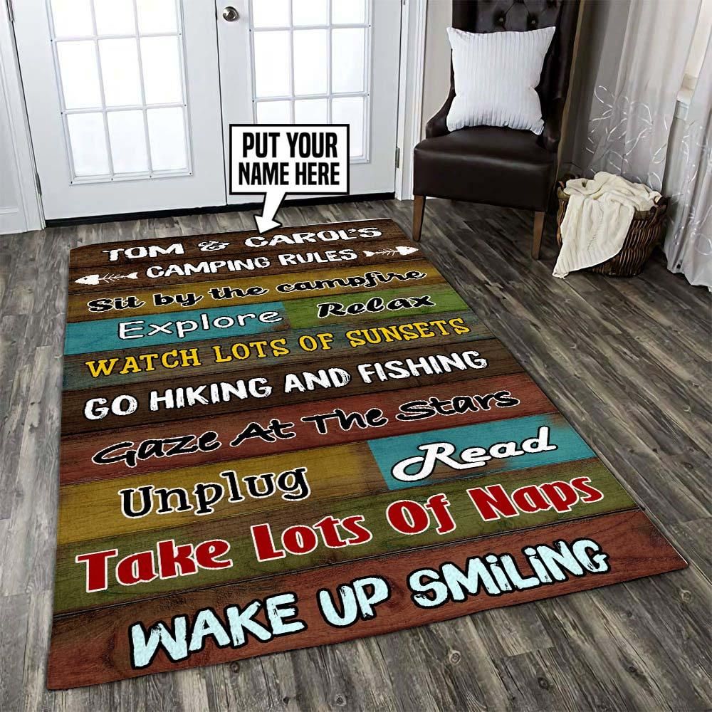 Camping Rule Area Rug 06486