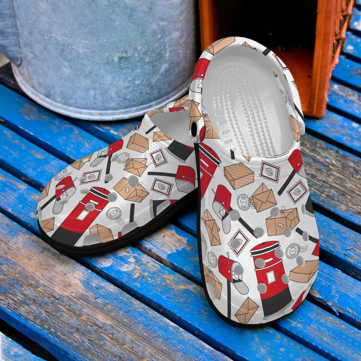 Postal Worker Personalized Clog, Custom Name, Text, Color, Number Fashion Style For Women, Men, Kid, Print 3D Postal Worker Pattern