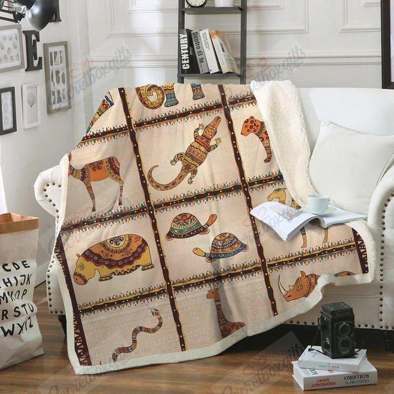 African Animal Gs-Cl-Dt2606 Fleece Blanket