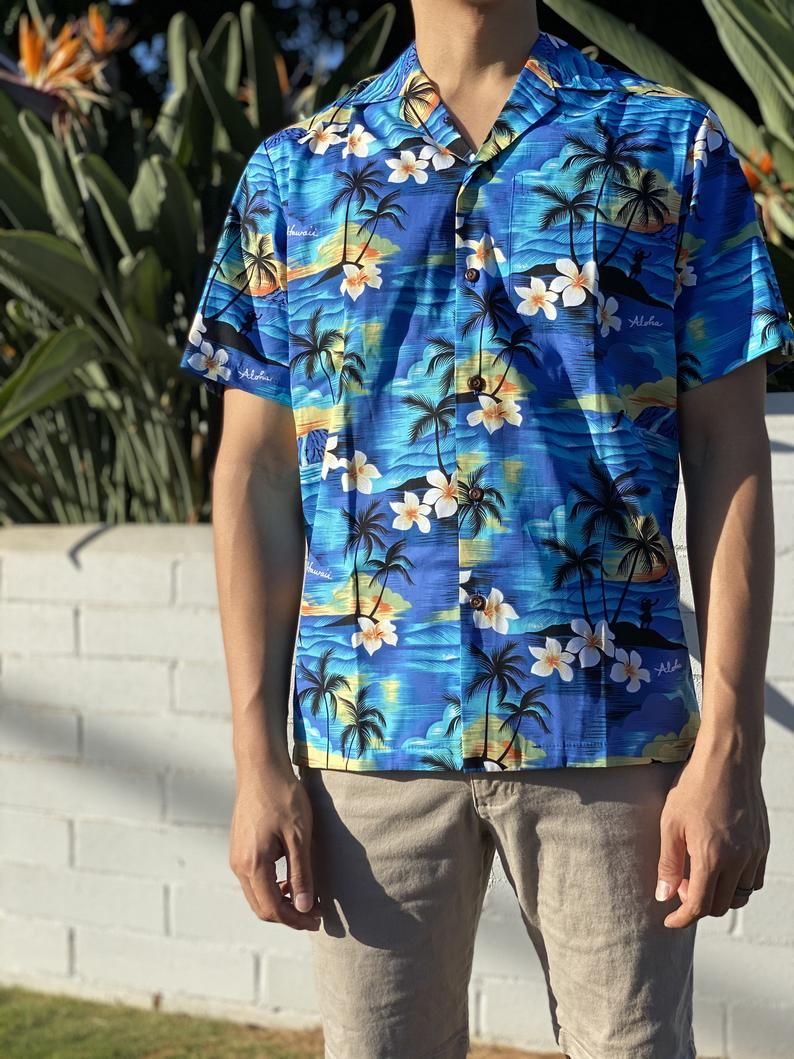 A Hundred Sunsets Blue Amazing Design Hawaiian Shirt DHC18063846